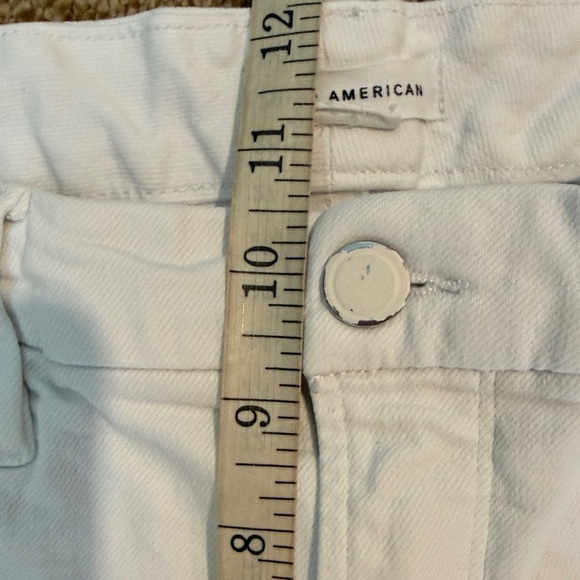 Good American Women's Good Straight Raw Hem White Stretch Denim Jeans Size 10 - Picture 7 of 13